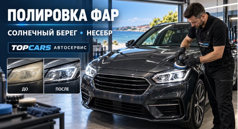 полировке фар в TOPCARS Автосервис, Солнечный Берег